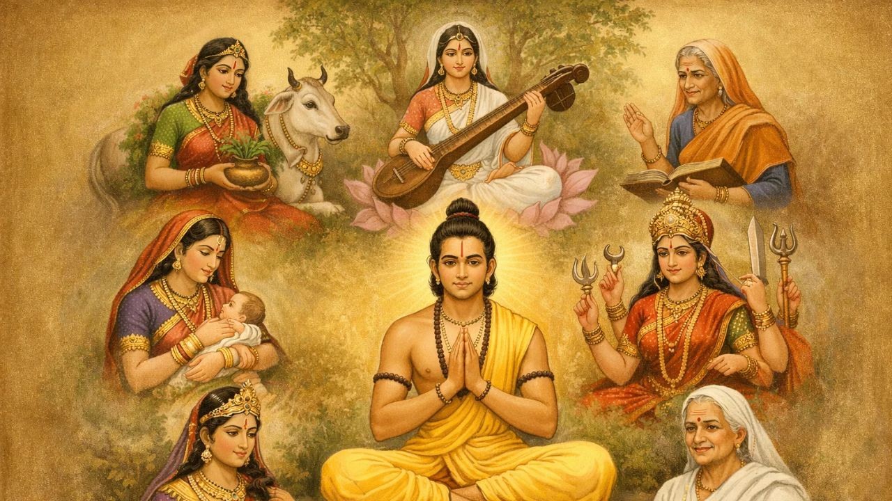 वेदों के अनुसार प्रत्येक मनुष्य की कितनी प्रकार की माताएं होती है?